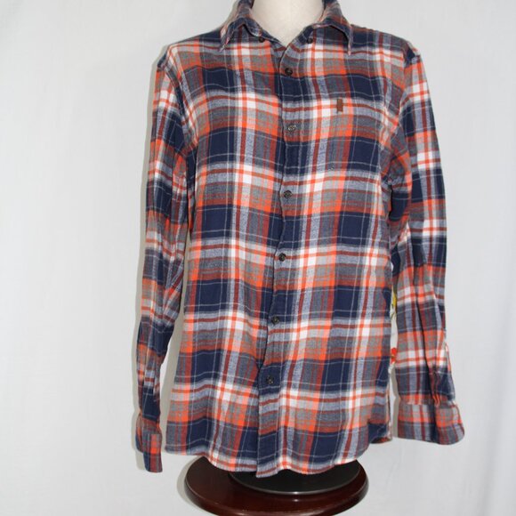 Upcycled Flannel Shirt Jimi Hendrix Grunge Rock Men's L Festival Shacket - Picture 2 of 8